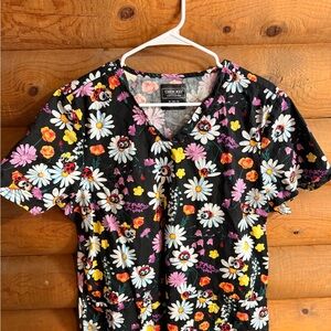 Cherokee Gray Floral Medical Uniform